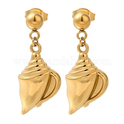 304 Stainless Steel Dangle Stud Earrings&nbsp;EJEW-P298-01B-G
