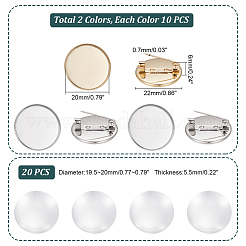 DIY Blank Dome Brooch Making Kit&nbsp;DIY-UN0004-40