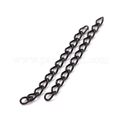 Ion Plating(IP) 304 Stainless Steel Curb Chains Extender&nbsp;X-STAS-WH0032-02A-EB