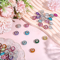 225Pcs 9 Colors Faceted Resin European Beads&nbsp;RESI-PA0001-19