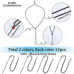 24Pcs 2 Colors Polyester Necklace Makings&nbsp;AJEW-SC0003-81