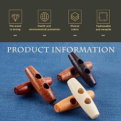 Natural Wooden Buttons&nbsp;WOOD-NB0001-35