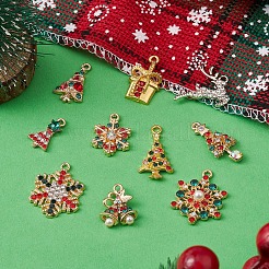 10Pcs 10 Style Rack Plating Alloy Pendants&nbsp;FIND-YW0003-85