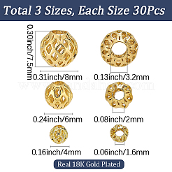 90Pcs 3 Styles Brass Beads&nbsp;KK-SC0007-94