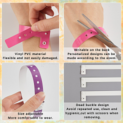 PVC Disposable Wristbands&nbsp;BJEW-WH20002-03