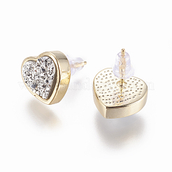 Brass Stud Earrings&nbsp;EJEW-J098-E