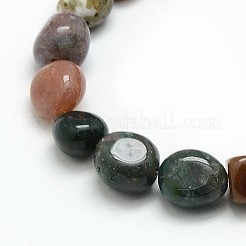 Natural Indian Agate Nuggets Bead Strands&nbsp;G-L154-01