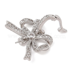 Brass Micro Pave Cubic Zirconia Peg Bails&nbsp;KK-N256-16P