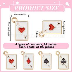 100Pcs 4 Styles Rack Plating Alloy Charms&nbsp;FIND-DR0002-22