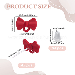 42Pcs Spray Painted Alloy Stud Earring Findings&nbsp;FIND-ME0004-21B