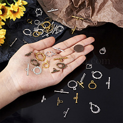 Tibetan Style Alloy Toggle Clasps&nbsp;PALLOY-TA0001-48