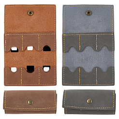 2Pcs 2 Colors PU Leather SD Card Holder with 6 Card Slots&nbsp;AJEW-CL0002-70A