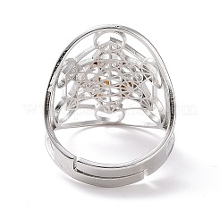 Non-Tarnish 304 Stainless Steel Star of David Adjustable Ring&nbsp;RJEW-P037-05P