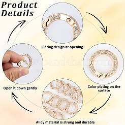 18Pcs 3 Styles Zinc Alloy Spring Gate Rings&nbsp;FIND-SC0022-56