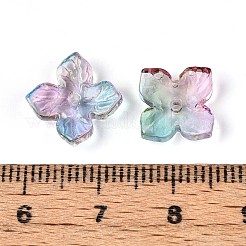 Baking Paint Transparent Glass Bead Caps&nbsp;DGLA-N014-04E