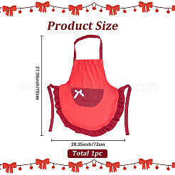 Polyester Stripe Bowknot Kitchen Apron&nbsp;AJEW-BM0001-50