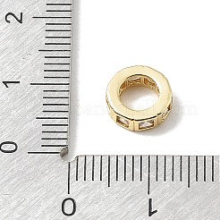Brass Pave Cubic Zirconia European Beads&nbsp;CU-CBA389D-02G-06