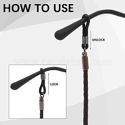 2Pcs 2 Styles Cowhide Neck Strap for Eyeglasses&nbsp;AJEW-CL0004-76A