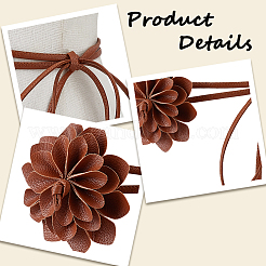 3D Flower PU Leather Tie Knot Waist Belts&nbsp;AJEW-CY0002-87A