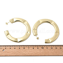 C-Shaped Brass Stud Earrings&nbsp;EJEW-K309-19G