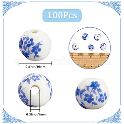 100Pcs Handmade Porcelain Beads&nbsp;PORC-SC0001-22