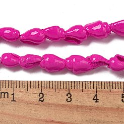 Spray Painted Natural Spiral Shell Beads Strands&nbsp;X1-BSHE-G039-08C