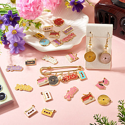 20Pcs Rack Plating Alloy Enamel Pendants&nbsp;ENAM-TA0004-22