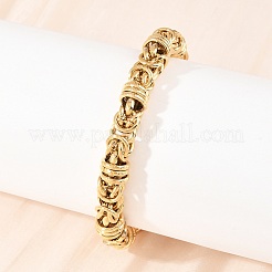 304 Stainless Steel Byzantine Chain Bracelets for Women Men&nbsp;BJEW-H643-09G