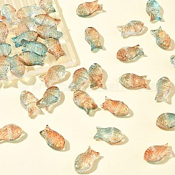 50Pcs Transparent Spray Painted Glass Beads&nbsp;GLAA-FS0002-06D
