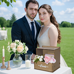 Wooden Wedding Card Boxes with Slot&nbsp;CON-WH0112-041