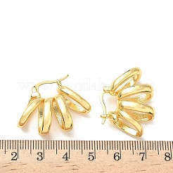 Spiral Brass Hoop Earrings&nbsp;EJEW-F389-04G