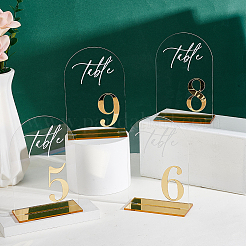 10Pcs Number 1~10 Acrylic Table Place Cards&nbsp;AJEW-WH0596-824