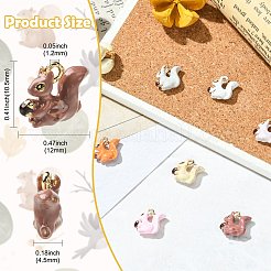 7Pcs 7 Colors Alloy Enamel Charms&nbsp;ENAM-CJ0007-42