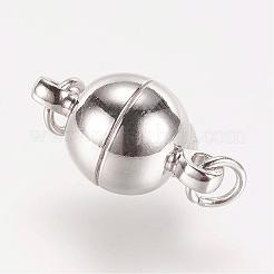 Brass Magnetic Clasps with Loops&nbsp;KK-MC021-N-NF
