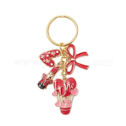 Heart with Hot Air Balloon Alloy Enamel Keychains&nbsp;KEYC-JKC01447