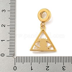 Ion Plating(IP) 304 Stainless Steel Crystal Rhinestone European Dangle Charms&nbsp;STAS-U005-28G
