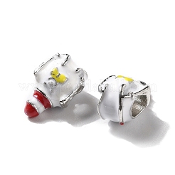 Christmas Theme Alloy Enamel European Beads&nbsp;PALLOY-D058-01P-05