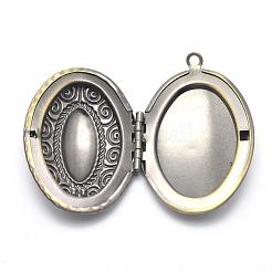 Brass Locket Pendants&nbsp;KK-F717-05AB-NR