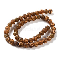 Dyed & Heated Tibetan Style dZi Beads Strands&nbsp;G-P564-A01-01B