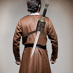 PU Leather Sword Holster Sword Back Sheath for Medieval Renaissance Cosplay Props&nbsp;AJEW-WH0248-583