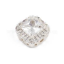 Hollow Rack Plating Brass Cubic Zirconia Beads&nbsp;KK-L236-13S-02