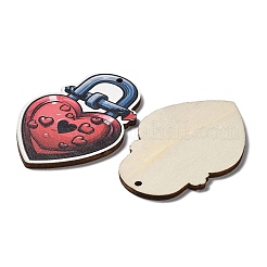 Single Face Printed Wood Big Pendants&nbsp;WOOD-B008-01