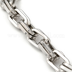 Non-Tarnish 201 Stainless Steel Chunky Rectangle Link Chain Bracelets&nbsp;STAS-Z056-18P