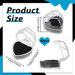 40Pcs Heart Shaped Acrylic Jewelry Ring Storage Boxes&nbsp;CON-PH0003-26