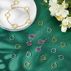 120Pcs 2 Colors Alloy Open Back Bezel Pendants&nbsp;FIND-AR0005-93