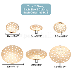 400Pcs 4 styles Iron Finger Ring/Brooch Sieve Findings&nbsp;IFIN-GA0001-49