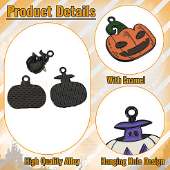 36Pcs 12 Styles Halloween Alloy Enamel Pendants&nbsp;ENAM-TA0003-51