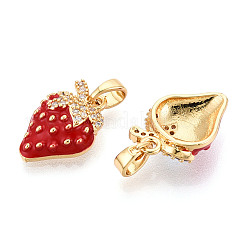 Brass Micro Pave Cubic Zirconia Pendants&nbsp;KK-N265-11G
