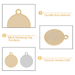 60Pcs 2 Colors Brass Pendants&nbsp;KK-HY0003-39