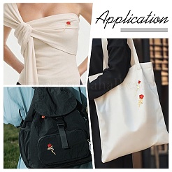 5Pcs 5 Styles Rose Flower Alloy Resin Lapel Pin Brooches for Backpack Clothes&nbsp;JEWB-CJ0003-53